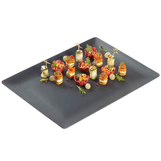 Plateau Fluid' PP noir 390x290 mm