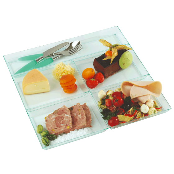 Vassoio Five con 5 scomparti in PS