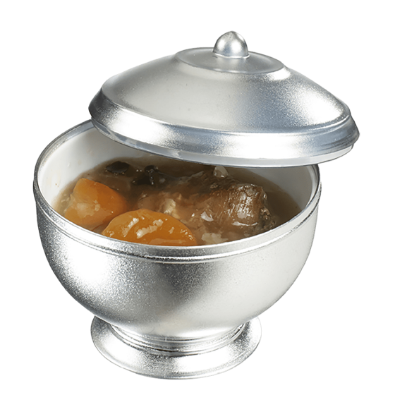 Soupière Eskoffié argentée/blanc 60 ml