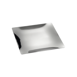 Mini piatto Fluid' argentato PS 90x60 mm - 48 pacchi da 6