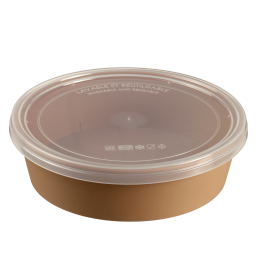 Insalatiera LOOP + coperchio in PP beige scuro 1.000 ml