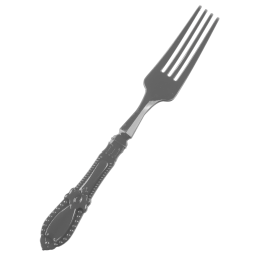 Mini fourchette Baroque grise PS - 12 paquets de 25