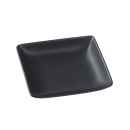 Piatto Fluid' fondo in ceramica nera da 128x118x25 mm