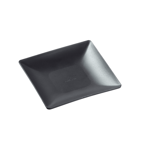 Assiette Fluid' PP noir 110x110 mm