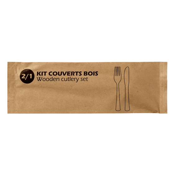 Kit di posate 2/1 in legno