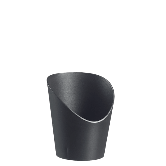 Barquette frites LOOP PP noir H90 Ø74 mm
