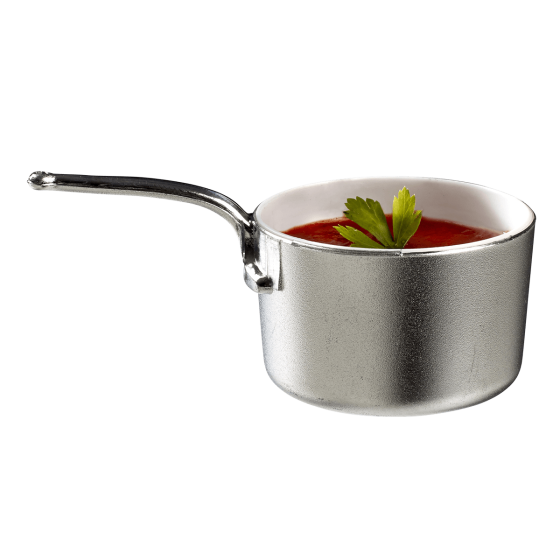 Casserole Eskoffié argentée/blanc 50 ml