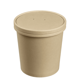 Pot fibre de bambou avec lamination + couvercle 450 ml