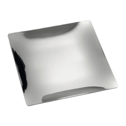 Piatto Fluid' argentato PS 200x200 mm - 24 pacchi da 4