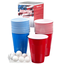 Kit Beer Pong - 24 gobelets 400 ml et 8 mini balles - 24 paq