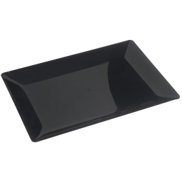 Plateau Fluid' rectangle PS noir 340x240 mm