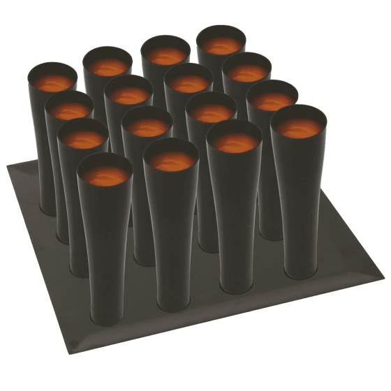 Vassoio Odyssée nero per 16 flûte