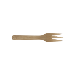 Mini fourchette 3 dents bambou 90 mm