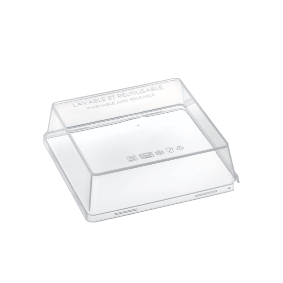 Couvercle PP pour assiette Quartz PP 130x130 mm