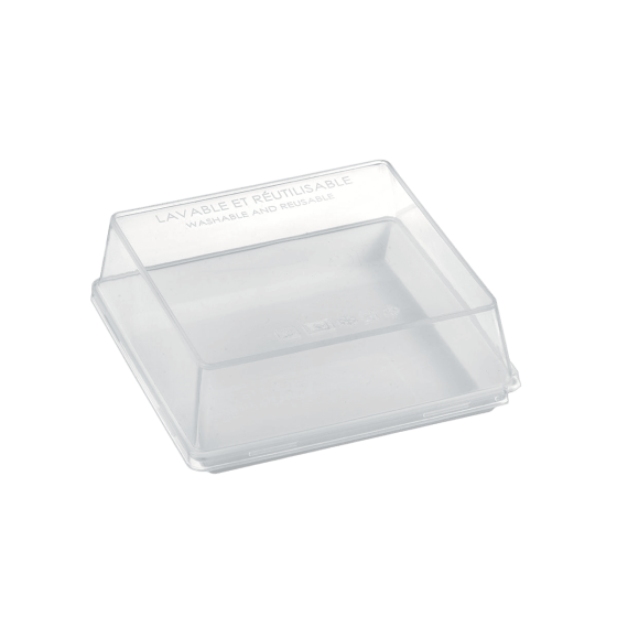 Couvercle PP pour assiette Quartz PP 130x130 mm