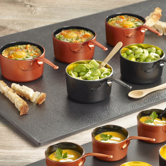 Pentolino Eskoffié nero/oro da 45 ml