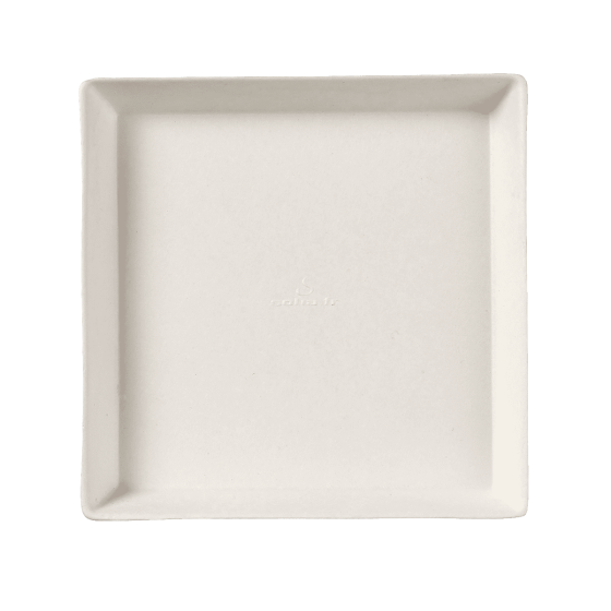 Piatto Quartz in polpa di canna laminato da 130 x 130 mm