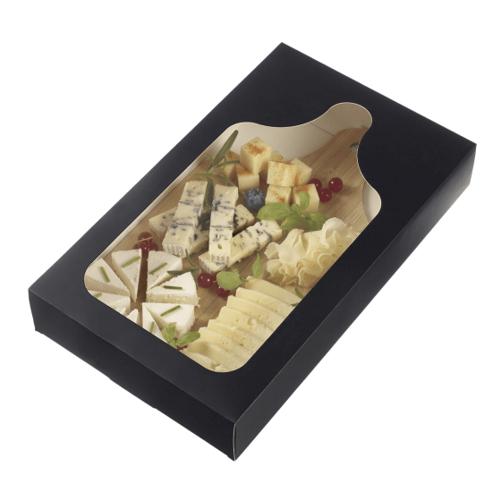 Scatola cartone con finestrella per tagliere Bistro 300x180