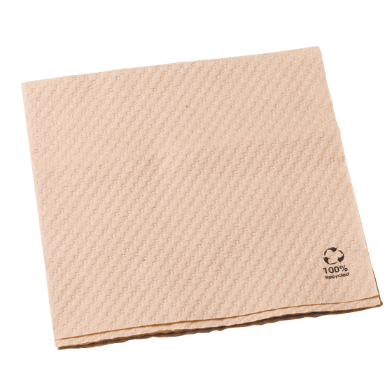 Tovagliolo 2 veli carta riciclata da 330 x 330 mm