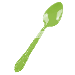 Mini cuillère Baroque verte PS - 12 paquets de 25
