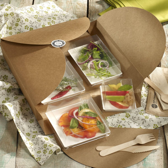 Scatola per il pranzo Rosace da 280 x 280 x 57 mm