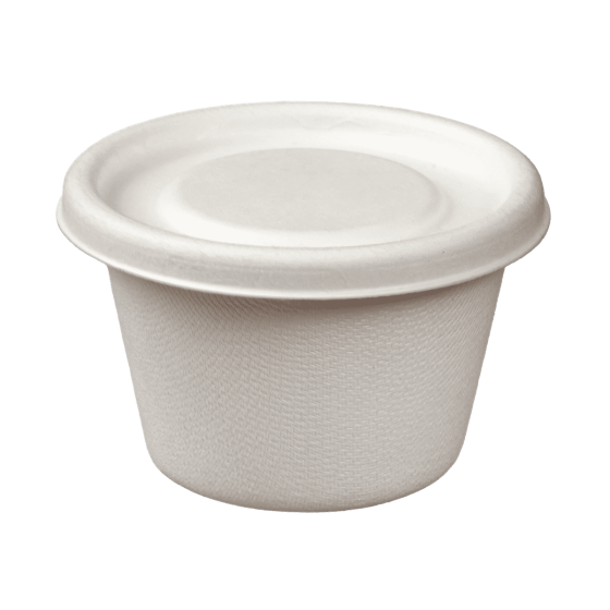 Coperchio in polpa di canna per bicchierino da 140 ml