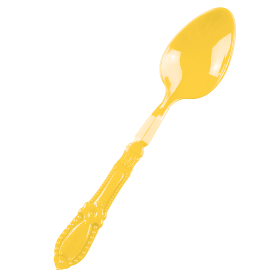 Mini cucchiaio Baroque giallo PS x 50 - 12 pacchi da 25