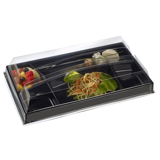 Vassoio Eco Design con 5 scomparti e coperchio