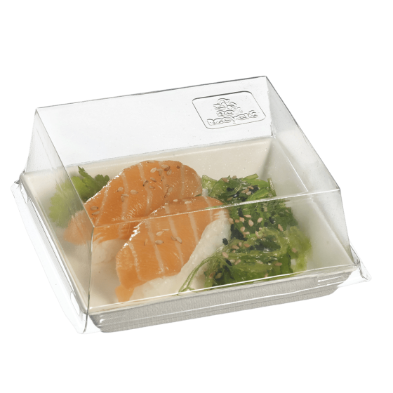 Piatto Quartz in polpa di canna laminato da 110 x 110 mm