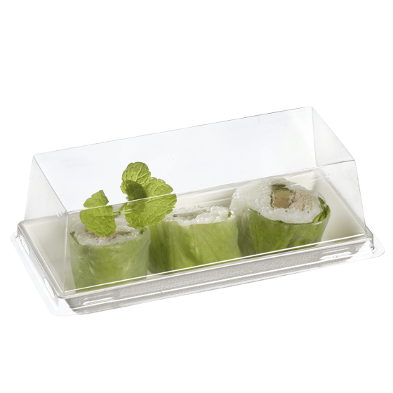 Assiette Quartz pulpe de canne avec lamination 130x60 mm