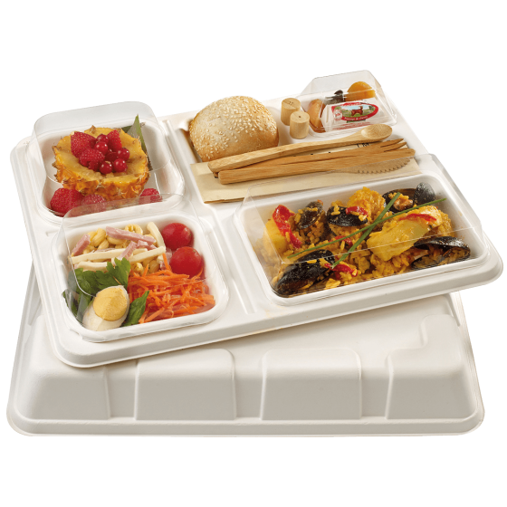 Vassoio Natura con 5 scomparti da 390 x 300 x 20 mm