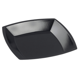 Piatto Gala in polpa di canna laminato nero da 188 x 188 mm