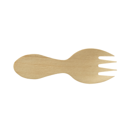Mini-forchetta tonda in legno da 80 mm