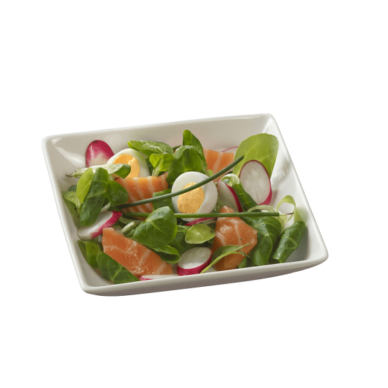 Piatto Fluid' fondo in ceramica bianca da 128x118x25 mm