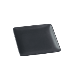 Assiette Fluid' céramique noire 110x110x14 mm