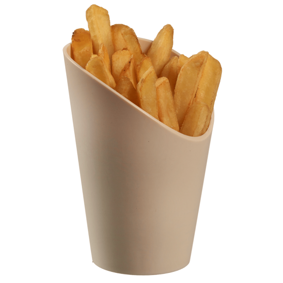 Barquette frites LOOP PP beige clair H120 Ø82 mm