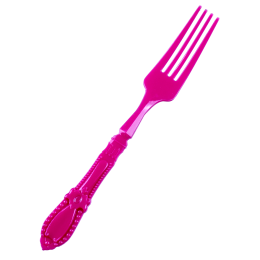 Mini fourchette Baroque mauve PS - 12 paquets de 25