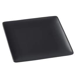 Piatto Fluid' in ceramica nera da 160x160x15 mm