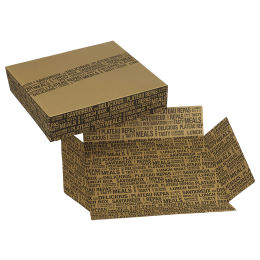 Vassoio City nero con coperchio di cartone da 300 x 270 mm