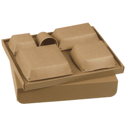 Kit plateau-repas Ecokraft vaisselle Quartz lam. +couvercle