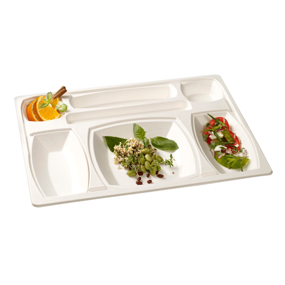 Kit plateau-repas Gala vaisselle blanche + couv