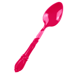 Mini cuillère Baroque fuchsia PS x 50 - 12 paquets de 25