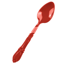 Mini cucchiaio Baroque rosso PS x 50 - 12 pacchi da 25