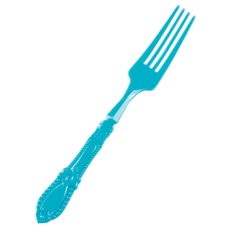 Mini forchetta Baroque azzurro cielo PS - 12 pacchi da 25