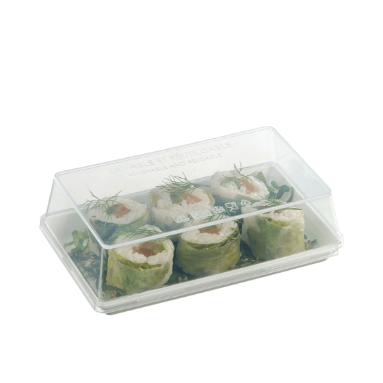 Assiette Quartz PP blanc 160x100 mm