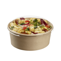 Saladier rond fibre de bambou avec couvercle 750 ml