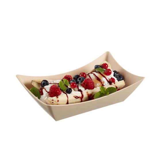 Vaschetta Snacking LOOP in PP beige chiaro 500 ml