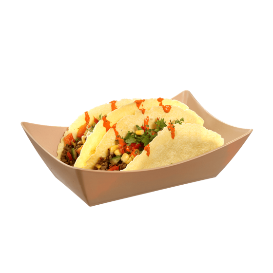 Vaschetta Snacking LOOP in PP beige scuro 700 ml