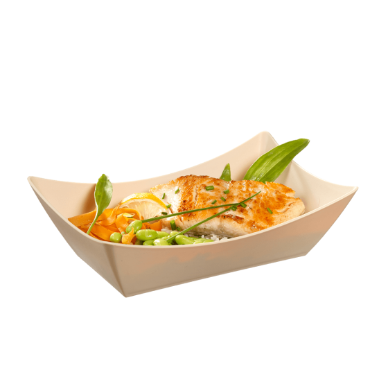 Vaschetta Snacking LOOP in PP beige chiaro 700 ml