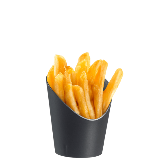 Vaschetta per patatine fritte LOOP in PP nero H90 Ø74 mm